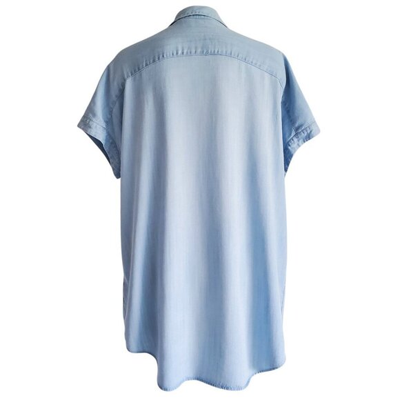 Soft Surroundings Je Veux 100% Lyocell Shirt Light Chambray Size S - Picture 7 of 16